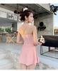 2025 Women's High-End One-Piece Swimsuit: Conservative Skirt Style, Tummy Slimming, Strappy Design, Ideal for Hot Springs and Summer