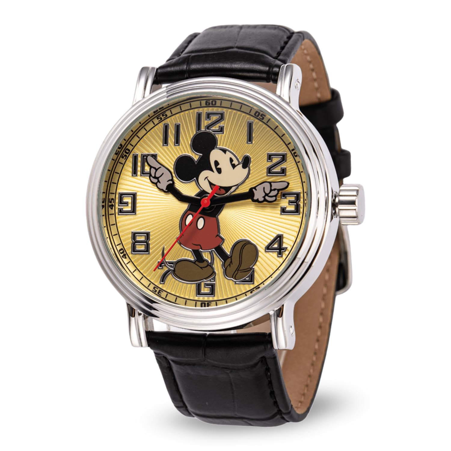 Imported genuine product popular Disney Mickey watch mens Ewatchfactory 56109 Vintage Mouse Watch.
