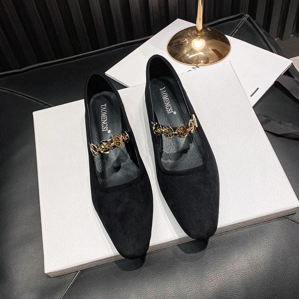 Fashion Pumps Women 2025 Spring/Autumn Square Toe Small Gold Coin Flat Mary Jane Shoes New Multi Treasure Shoe Commuting Women's Shoes