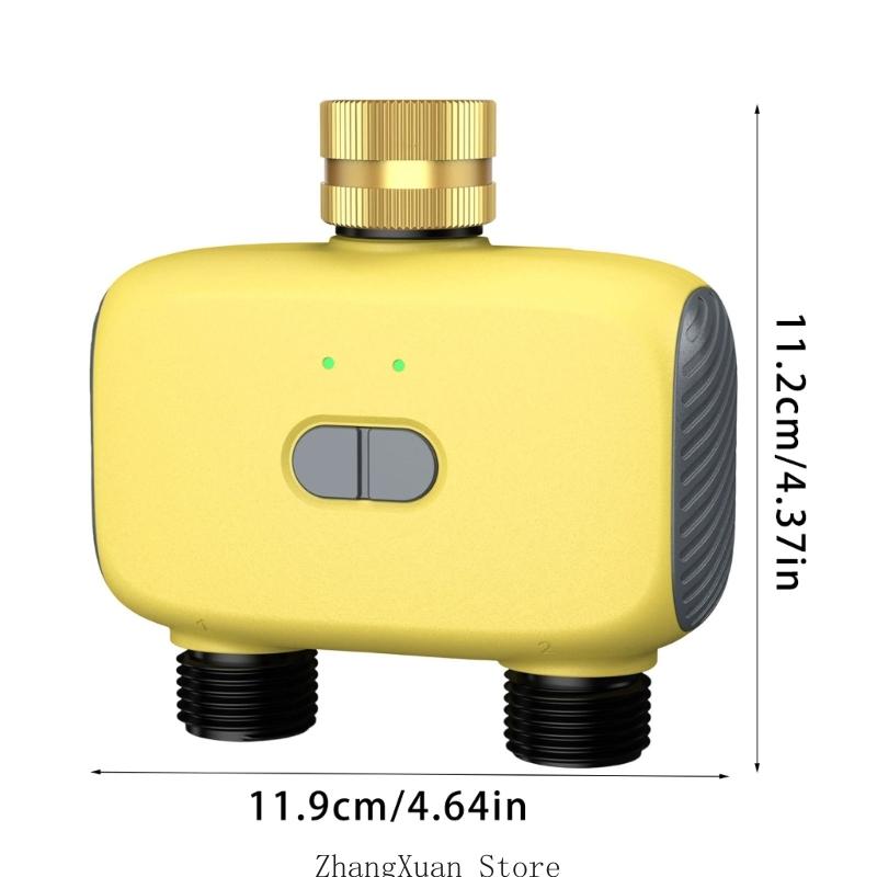 3XUF Outdoor Irrigation Controller Double Hose Connector Water Timer With Rain Delay And App Based Scheduling Functionality