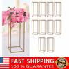 10 st 60 cm Metall Blomsterställ Geometriska Centerpieces Vas för Bord Hög Guld Blomsterhållare för Festdekorationer Displayställ