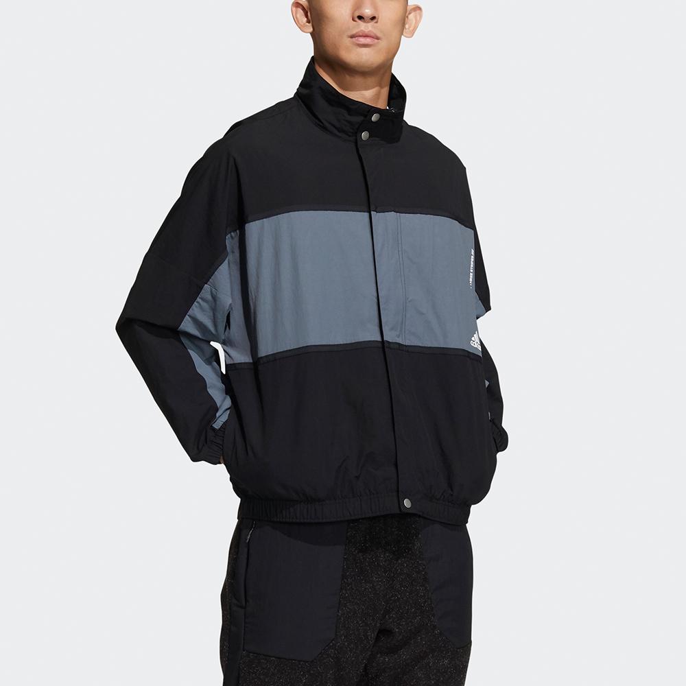 Adidas Jachetă cu guler țesut Wrd, Croială largă, Îmbrăcăminte exterioară pentru bărbați bicoloră Negru GL8673