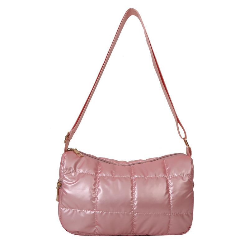 Trendy Street Style Lightweight Crossbody Bag For Winter Season Women розовый