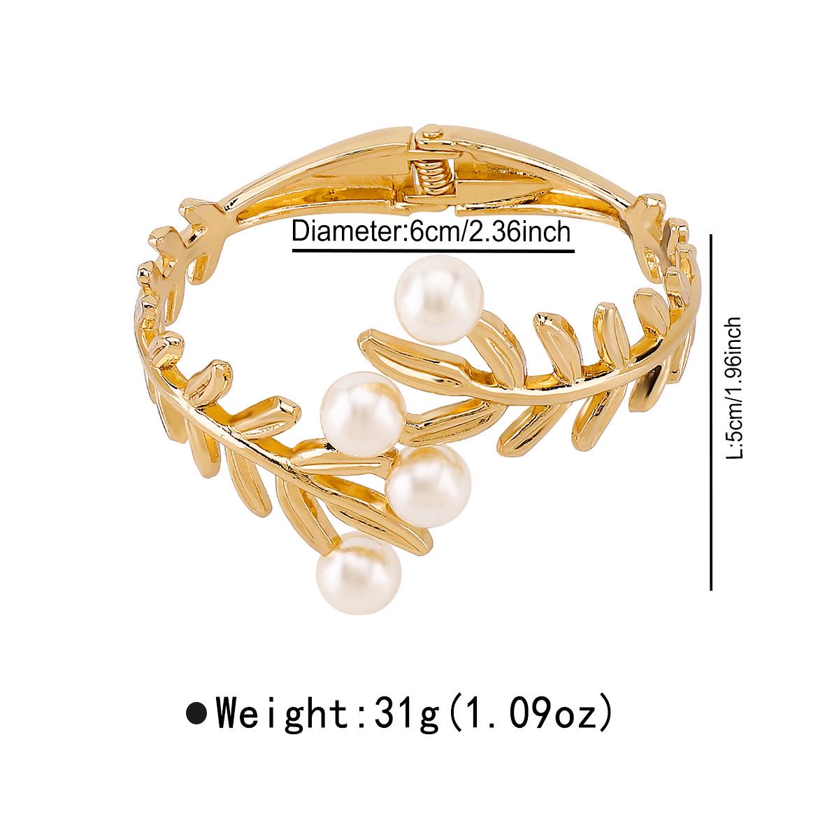 B3133 Винтажный барочный жемчуг лист пара браслетов