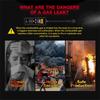 Wireless Gas Leak Sensors For Indoor Use Automatic Fault Diagnosis Memory Recall Feature Home Safety Equipment