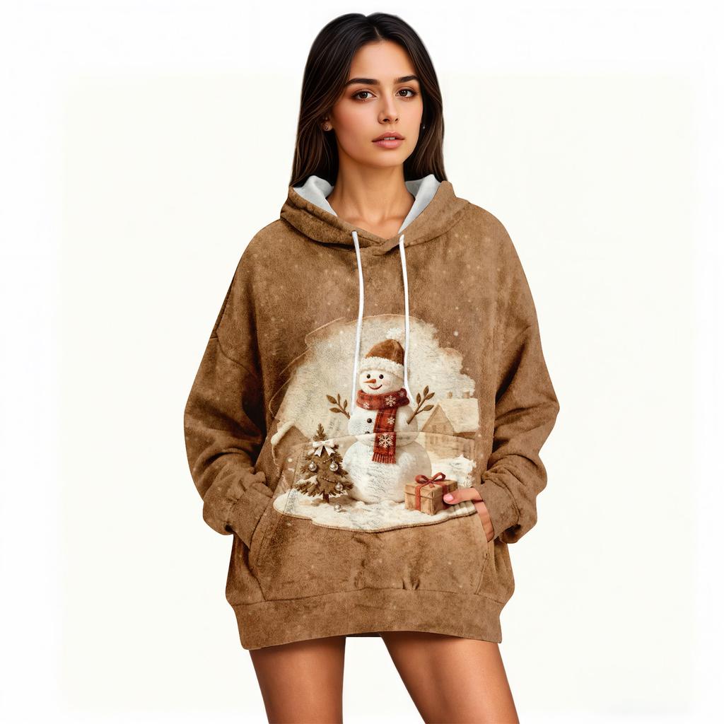 Hettegensere for kvinner Oversized Vinter Plysj Søte Gensere Pullover Trendy Høst Vinter Klær