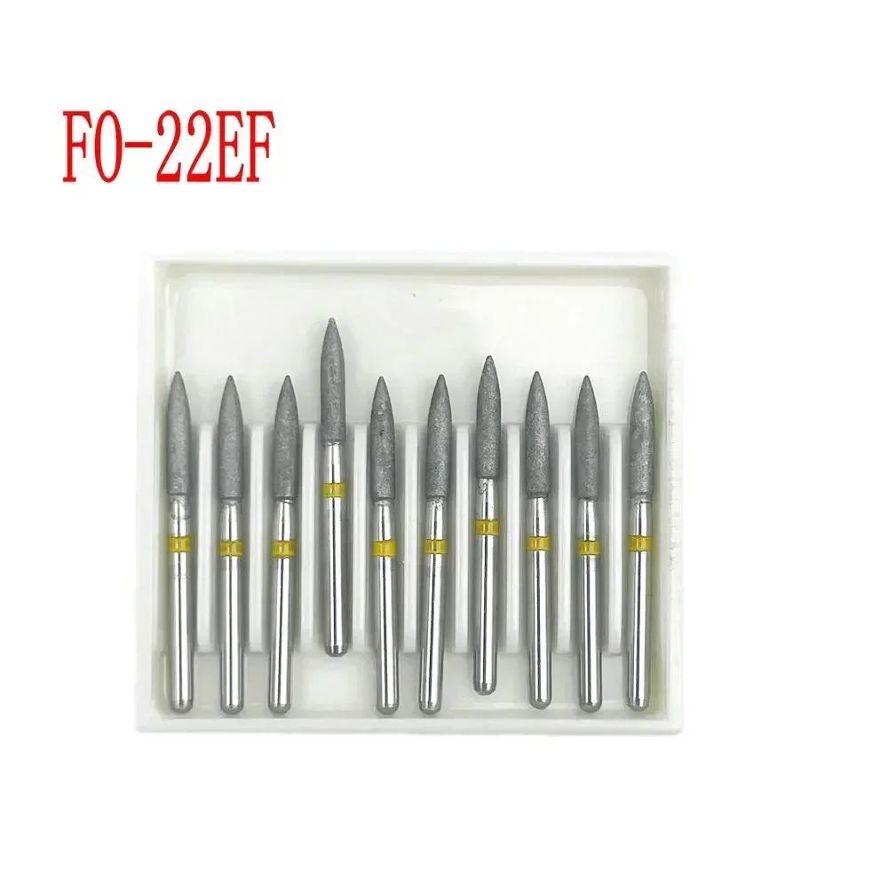 10pcs/box Dental Diamond Burs Drill FG Diamond 1.6mm Shank for High Speed Handpiece Burs