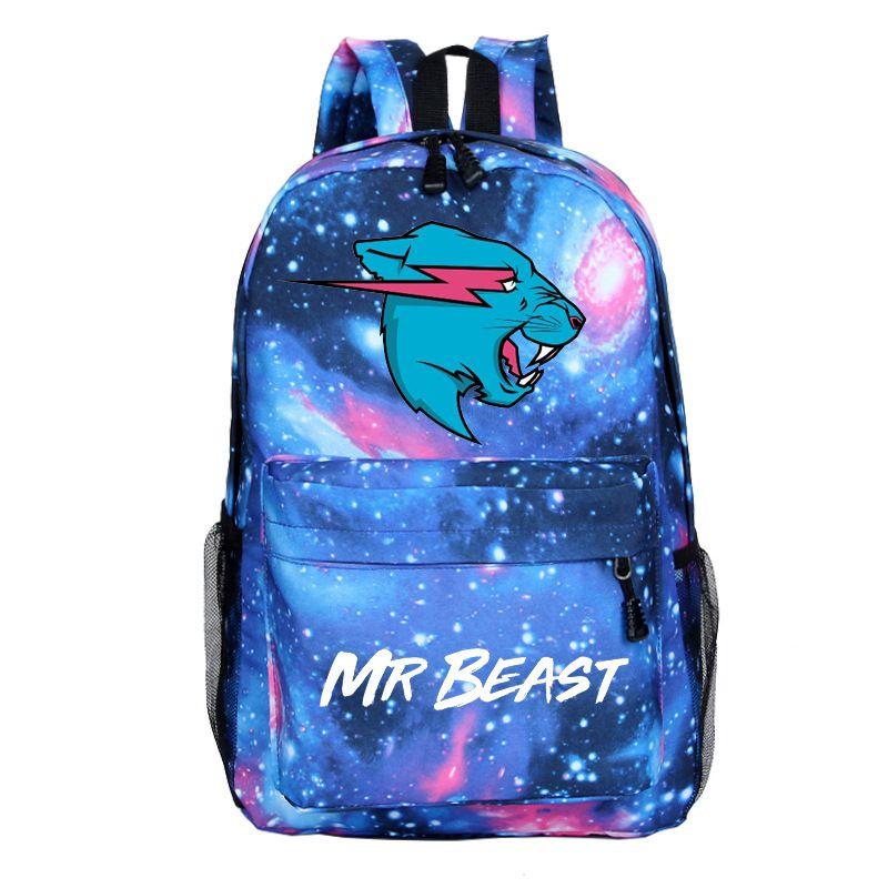 Mr Beast Lightning Cat Backpack High Capacity School Bag With Breathable Material