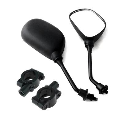 Universell Justerbar Backspegel för Motorcykel, Skoter, ATV, QUAD, BUGGY, CYKEL Med Legeringshållare 7/8 22mm Styre