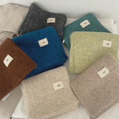 Ricordi di Colore Puro ~ Sciarpa Imitazione Cashmere Etichetta Morbida e Appiccicosa: Maglia Retro Unisex per un Look Caldo e di Tendenza