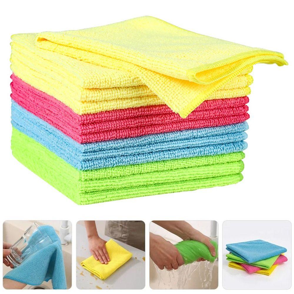 20Pcs Thickened Microfibre Cleaning Cloths Soft Household Cleaning Towels  House Cleaning