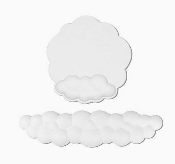 High-Value Silicone Cloud Wrist Rest Mouse Pad and Keyboard Support - Office Essential