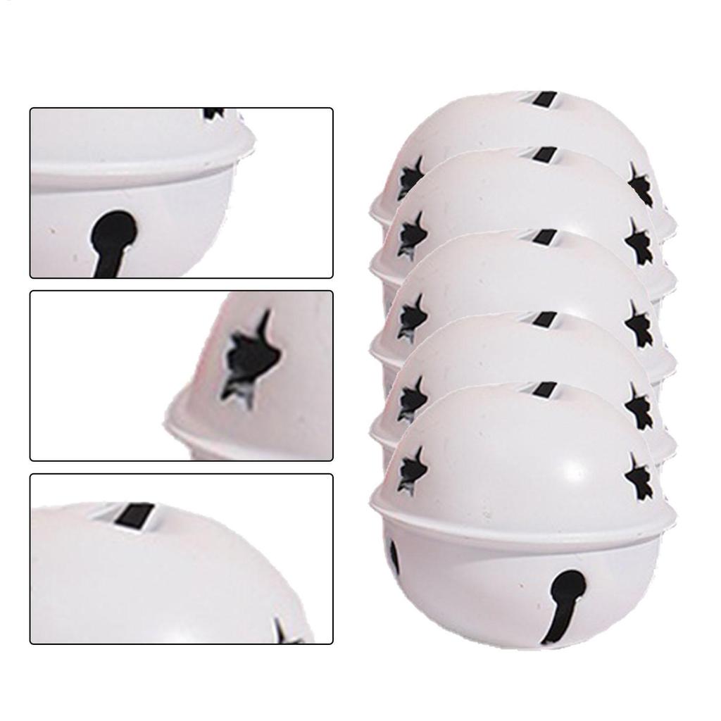 5 Pcs Silver Gold Jingle Bells Pendants Hanging Christmas Tree Ornaments Christmas Decorations Party DIY Crafts Accessories