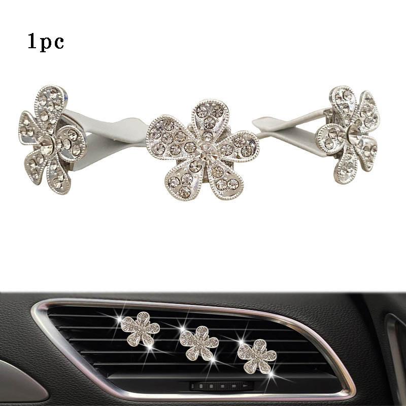 Stylish Crystal Car Accessory New Design Air Vent Clip With Sparkling Rhinestones