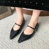 Ladies Shoes On Sale 2025 Fashion Spring New Women's Pointed Toe Buckle Strap Flats Outdoor Shallow Soft Bottom  Woman Shoes