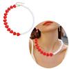 Trendy Heart Designs Resin Necklace With Imitation Pearls Portable Accessory for Women’s Special Moment Casual Wear