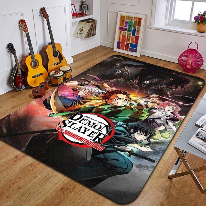 D-demons Layer Printed Carpet Fashion Yoga Mat Bedroom Decorative Carpet Living Room Bathroom Decorative Floor MAt Birthday Gift