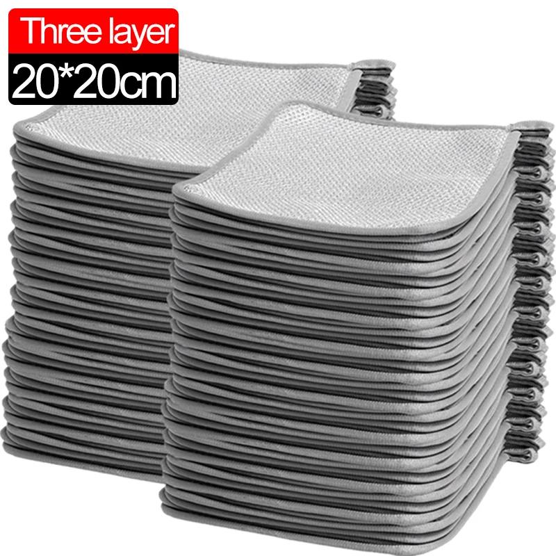 24/1 STÜCK Verdicktes Silberdraht-Reinigungstuch Dreilagiger Hänge-Topf-Geschirr-Reinigungsschwamm Multifunktionales Küchentuch