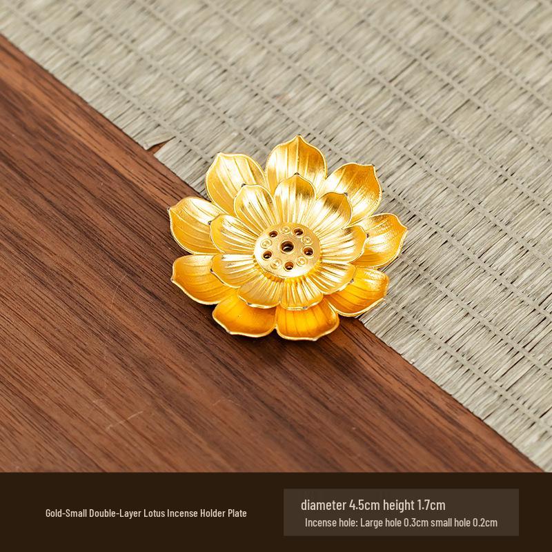 Antyczny dwuwarstwowy uchwyt na kadzidło lotosowe na ceremonię herbaty i kadzidło Buddy, wielopory palnik na kadzidło sandałowe.