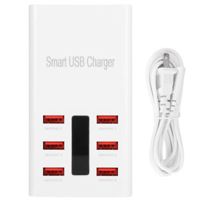 6 Port USB Smart Distribution Quick Charger 30W 5V6A Charging Adapter