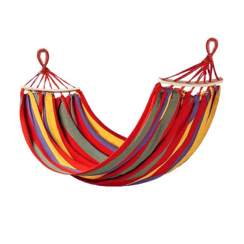 Heavy Duty Canvas Hammock Adults Double Person Outdoor Camping Swing Relaxation Garden Backyard Use