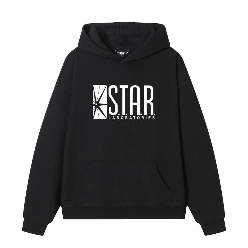 Nova‑badge Men Hoodie Front Stylized Star‑graphic Block‑font Text Motif Pullover For Soft Relaxed Casual Street Wear