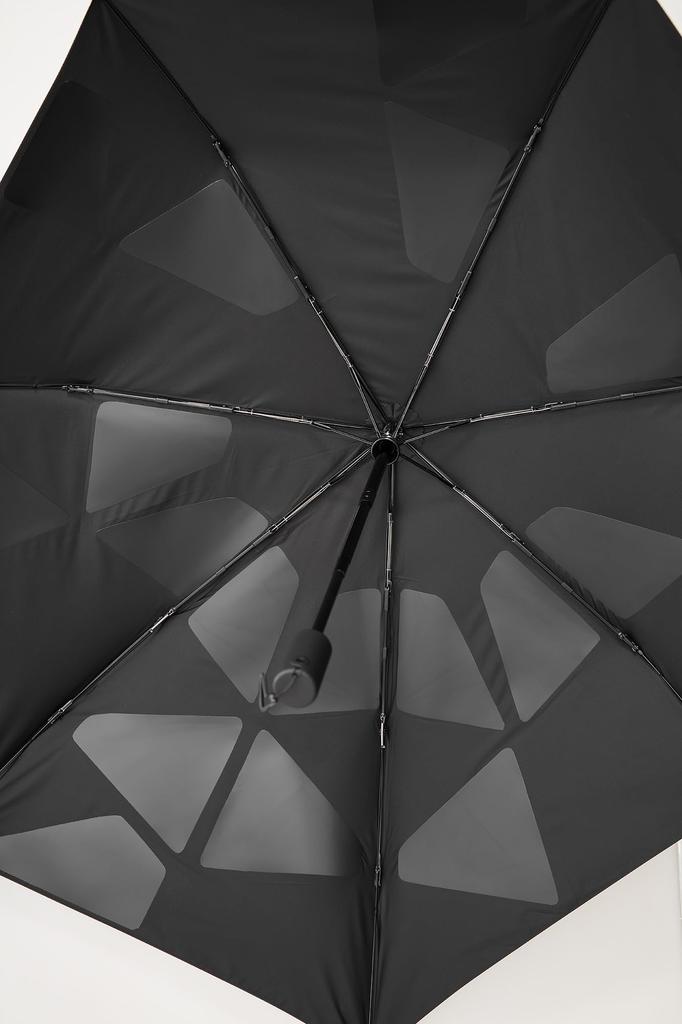 Waterfront Folding 55cm X 72cm LESS IS MORE Shut Extension Shape Memory Automatic Water Level 4 UV Umbrella, Black, (21.5") (28.7"), Series, "Quick