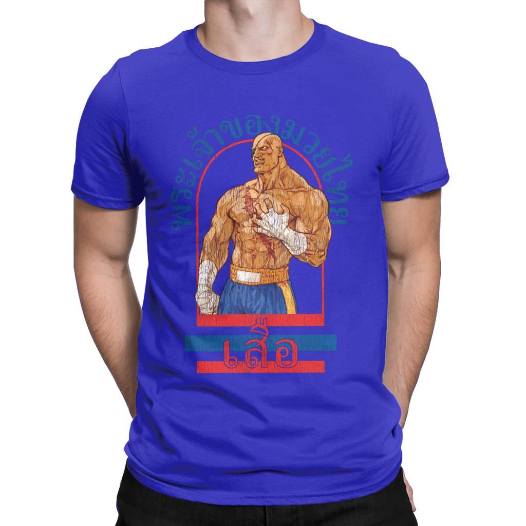 Sagat God Of Muay Thai Gym street fighter thai boxing Men's T Shirt Short Sleeve Crew Neck T-Shirt 100% Cotton Plus Size Tops