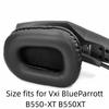 1 Pair Protein Leather Headset Earmuff for Vxi BlueParrott B550-XT B550XT Headphone Accessories
