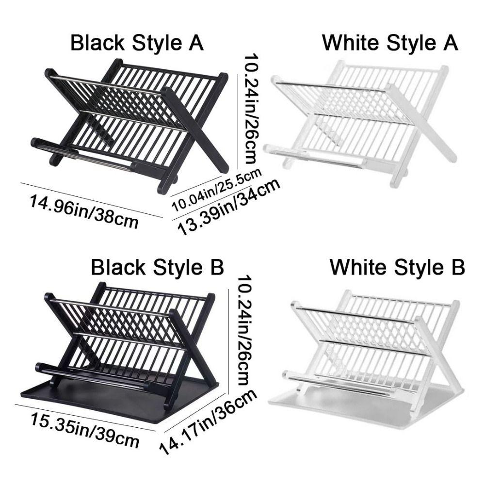 X-Type Foldable Drain Rack Large Capacity Dish Drying Rack Folding Bowl Draining Stand  Kitchen