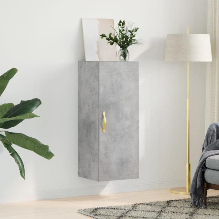 VidaXL Armoire murale gris béton 34,5x34x90 cm 828840