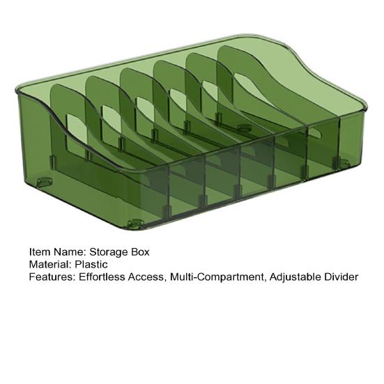 Organizador de Pacotes de Temperos Caixa de Armazenamento para Pacotes de Chá e Especiarias com Divisórias Ajustáveis Caddy de Armazenamento Transparente de Plástico para Cozinha Despensa Armário Lanches