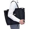 HOZAN Tote Business Large Free Classic with Inner Pocket Bag, Bag, Capacity, Standing, Black, B-722