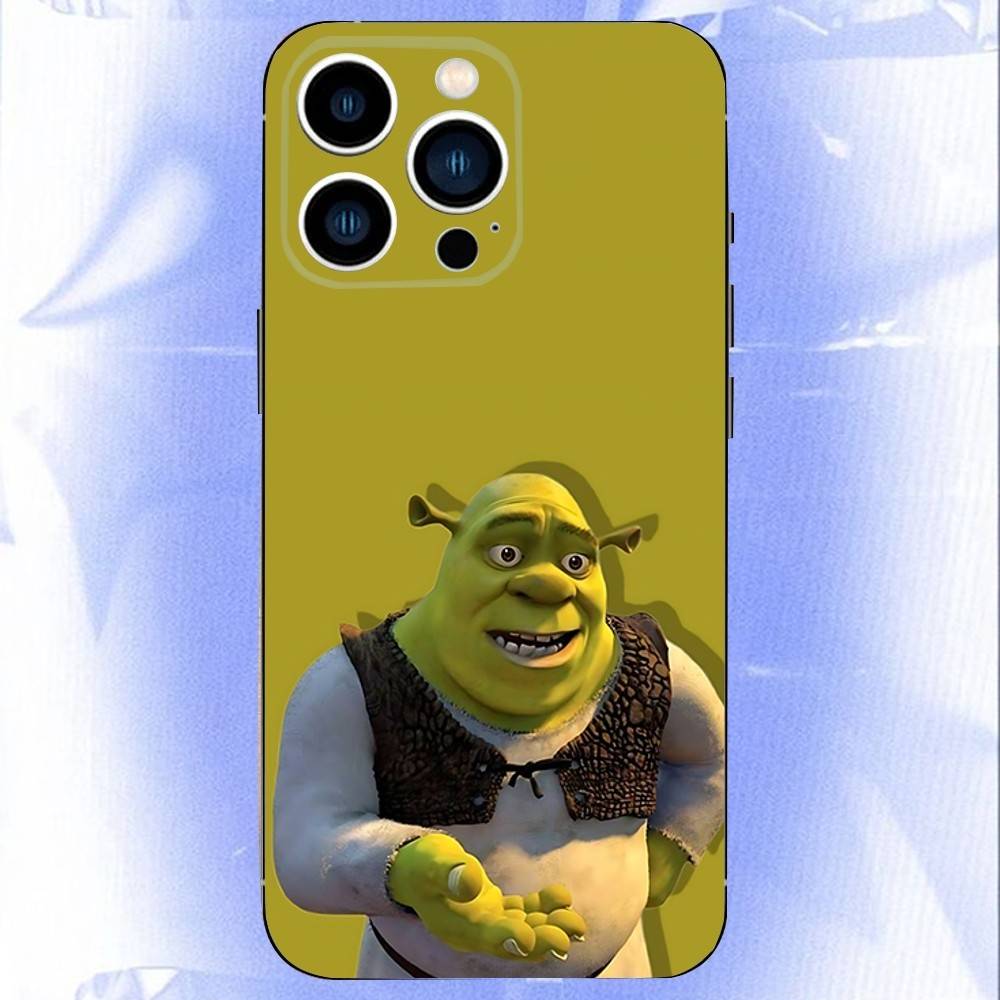 S-Shrek-s Cartoon Funny Phone Case For iPhone 17,16,15,14,13,12,11,Pro,XS,Max,XR,Plus,E,SE4,Mini Black Soft Cover