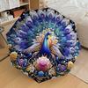 1PC Peacock Flowers Automatic Open/Close Umbrella with Windproof, 8-Rib Sturdy Canopy, Durable Ribs, Fashionable Design,1285a