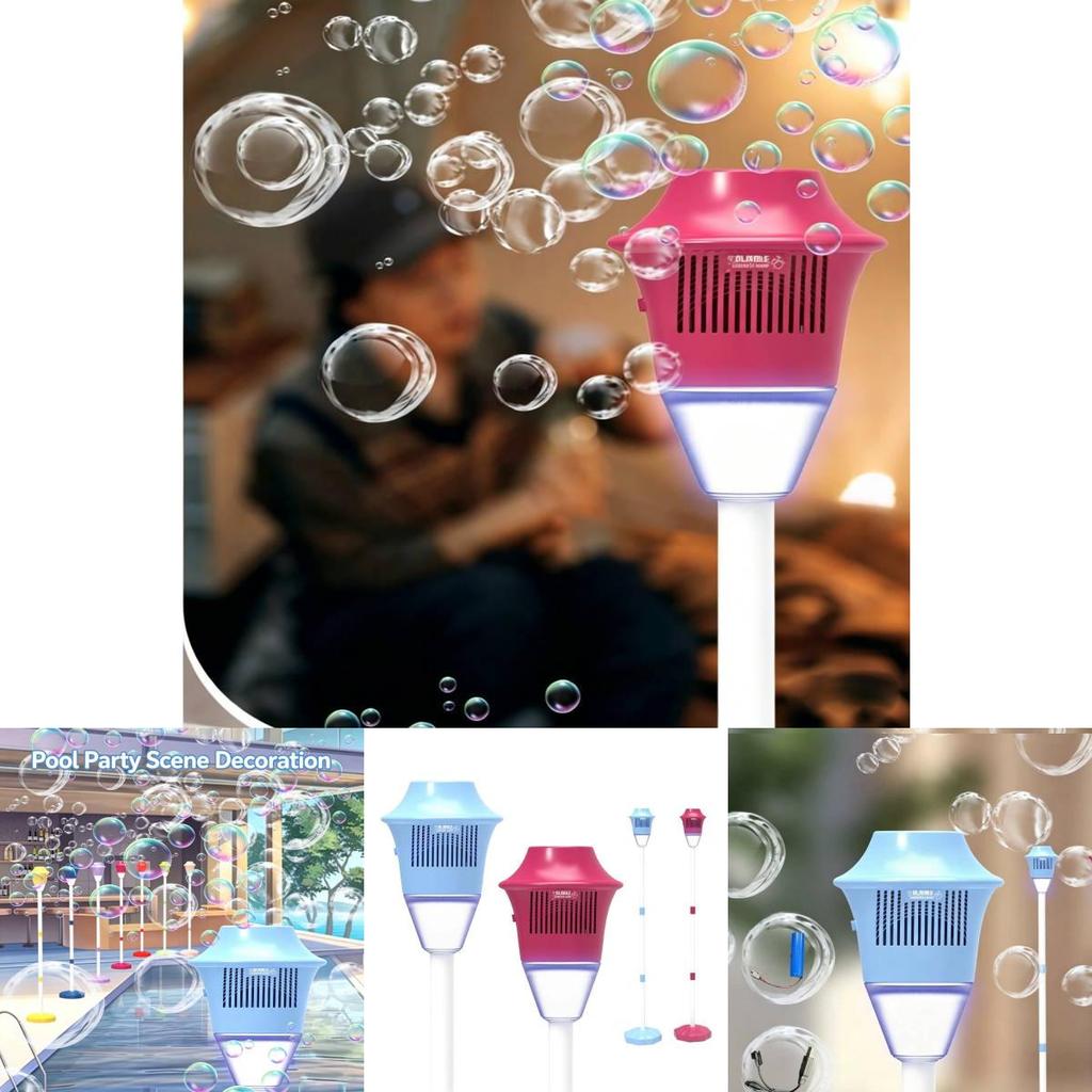 Bubble Machine For Kids Outdoor Play With Multihole Bubble Generator For Camping And Parties
