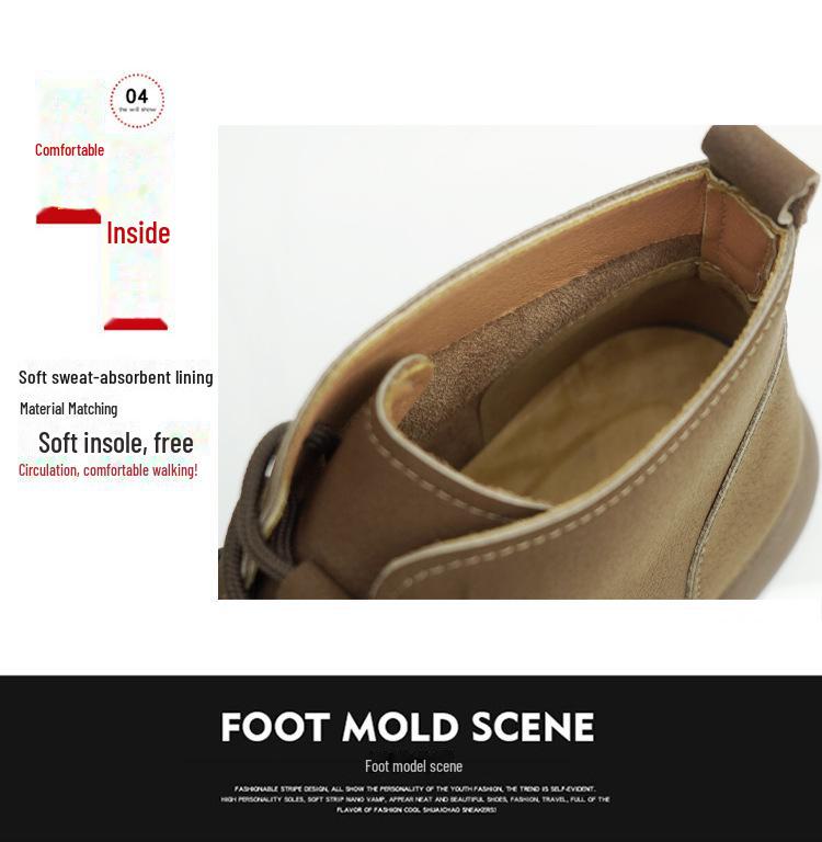 Men's British Style Martin Boots - New Winter Non-Slip Retro Cowhide Loafers