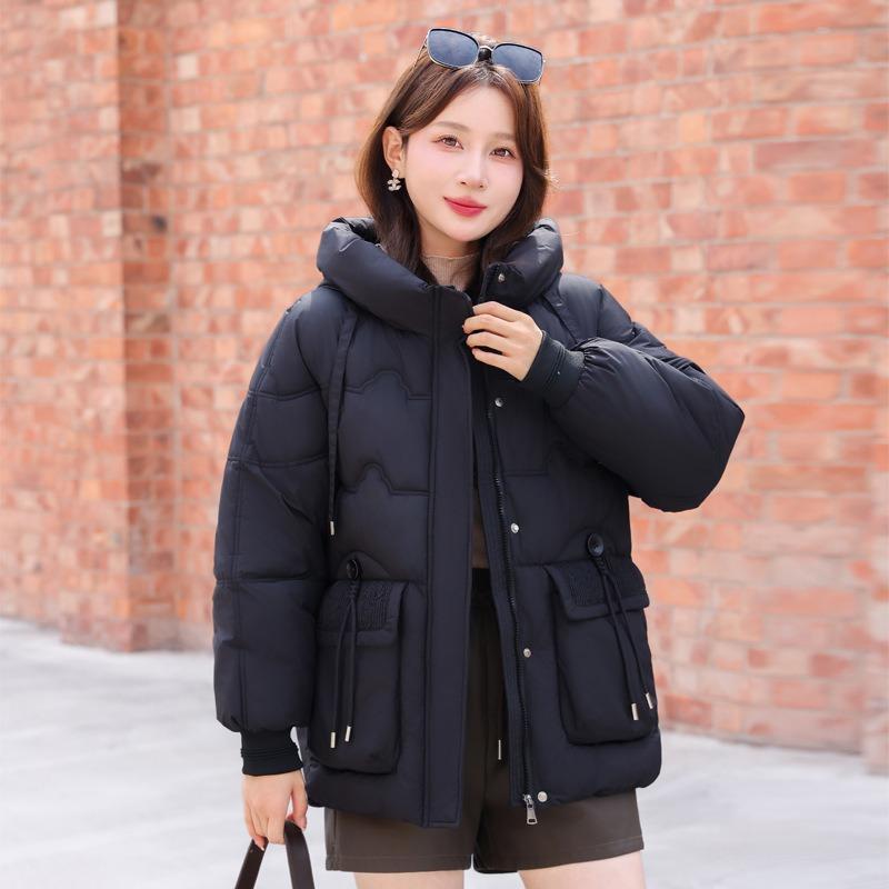 Fashion Women's Cotton Clothes Jacket Autumn and Winter Large Size Cotton Clothes Large Pockets Fashion Versatile Fashion Trend