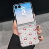 Cherry Fruits Print Case For Samsung Z Flip 8 7 FE 6 5 Magnetic Clear Hard PC Folding Phone Cover For Galaxy Z Flip8 Flip7 Flip6