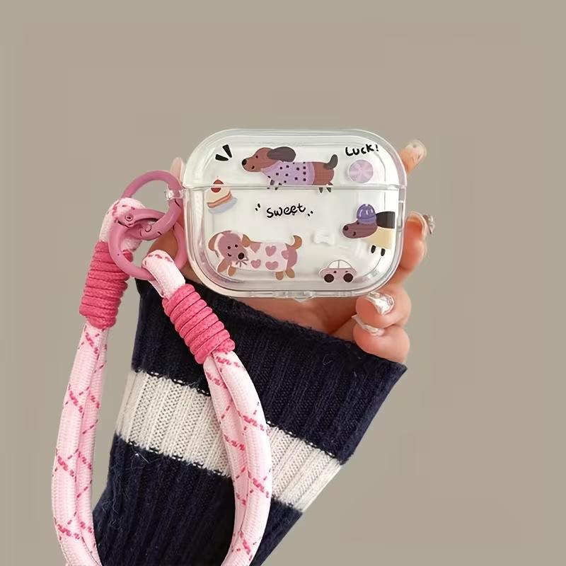 Cake Dachshund AirPods1/1/1/1 Headphone Case Apple Bluetooth Headphone Case Pro1/pro1 Transparent