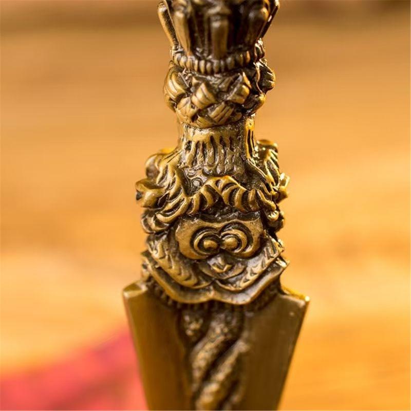 Metal Vajra Gold Dorge Antique Dorjes Buddhism Dorjes Phurba Amulet Ritual Items of Tibetan Buddhism Fengshui Ornament