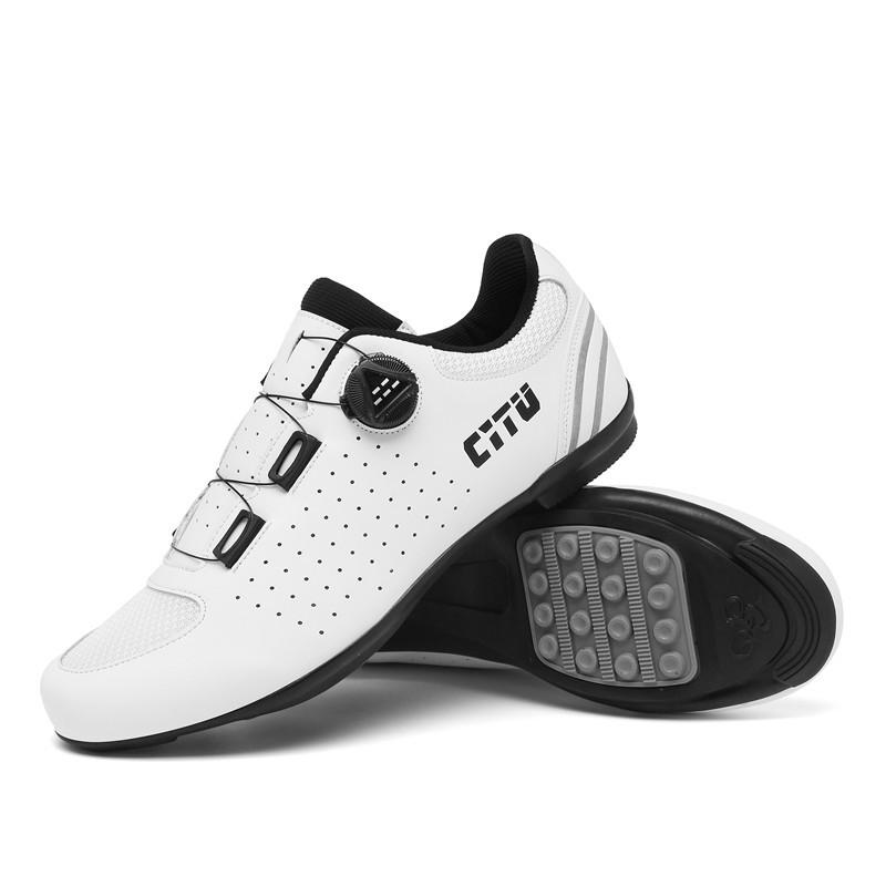 New unlocked cycling shoes spring and summer mesh men's and women's road bike lock shoes mountain bike hard bottom lock pedal set