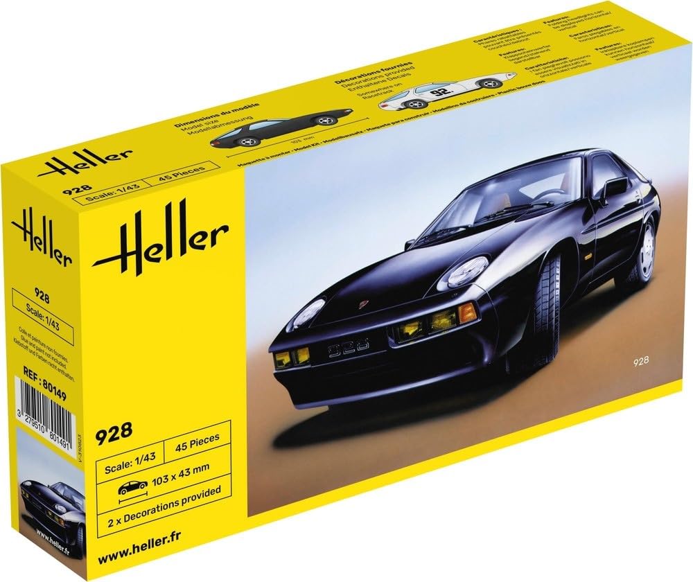 Platz Heller 1/43 Porsche 928 Plastic Model Kit HE80149 (Car)