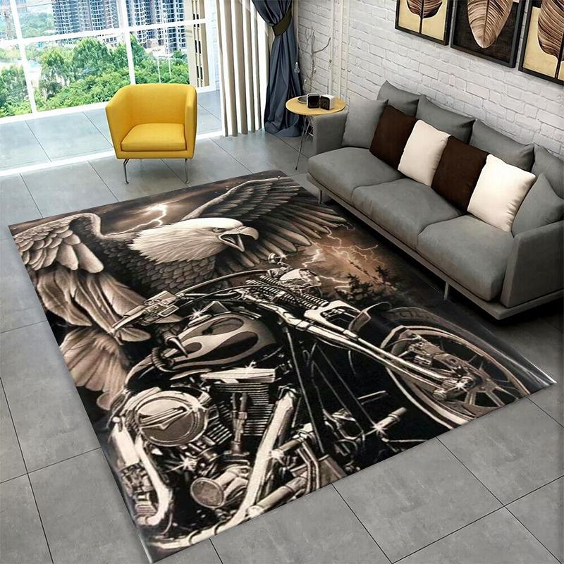 

Classic H-Harleys Racing Moto Carpet Rug for Playroom Bedroom Living Room Sofa Home Decor,kid Game Area Rug Non-slip Floor Mat 40x60cm