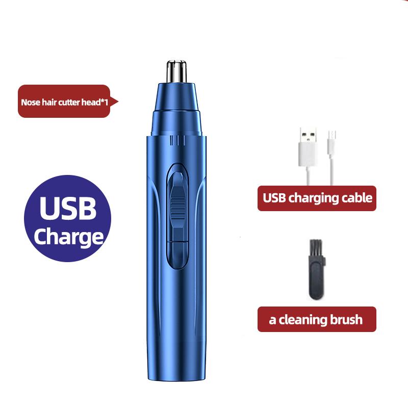 Electric Nose Hair Trimmer Ear and Nose Hair Trimmer Professional Painless Nose Hair Trimmer For Men And Women синий