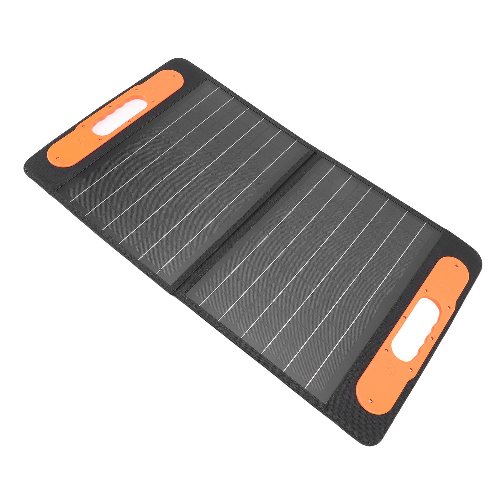 

Складная солнечная панель 100 Вт для кемпинга Высокоэффективный выход USB Type A и Type C для электростанции, Совместим с устройствами 5 В и 12 В