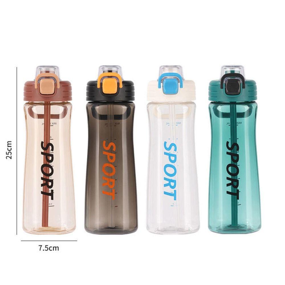 PC Sports Water Bottle with Straw Large Capacity Sports Kettle Drinking Sports Water Cup  Summer