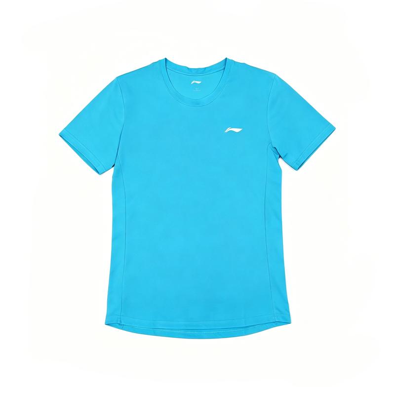 Li-Ning Summer Mens Solid Color Round Neck Short Sleeve Comfortable Breathable Skin-Friendly Lightweight Simple Versatile Fashion T-Shirt ATSN387-3 M