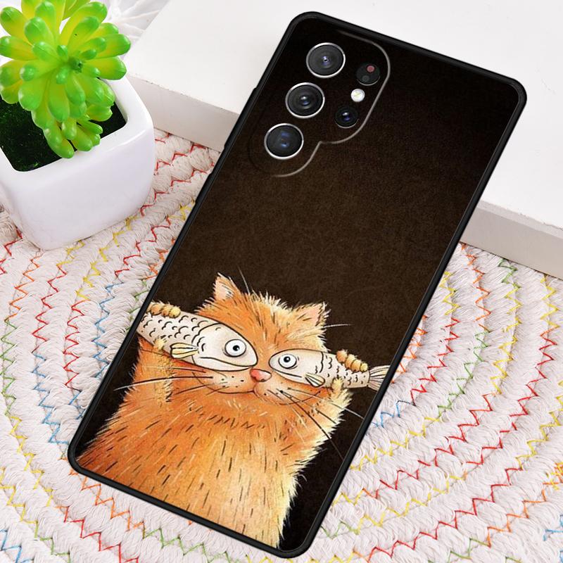 Cute Kawaii Cat Phone Case for Samsung Galaxy note 10 pro S26 Ultra S23 S24 FE S25 S21 S22 PLUS shockproof Cove
