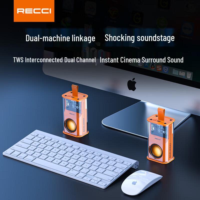 

Recci RSK-W30 Portable Bluetooth Speaker with RGB Lights